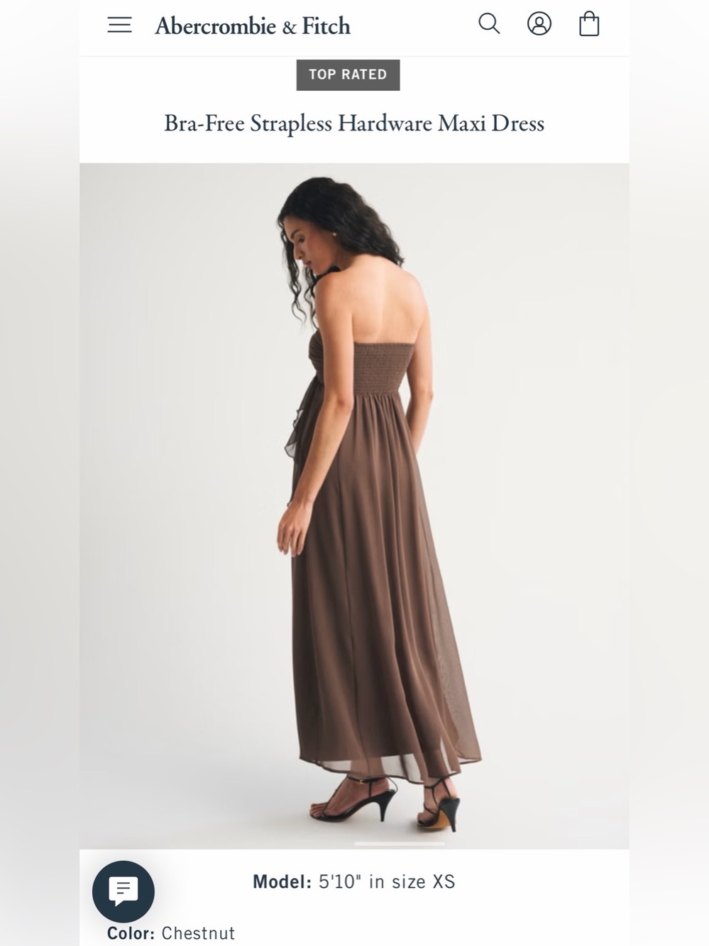 Abercrombie & Fitch Bra Free Strapless Maxi Dress - Picture 8 of 9